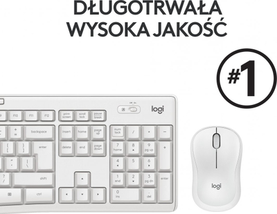 Set Logitech MK295 Silent, i bardhë
