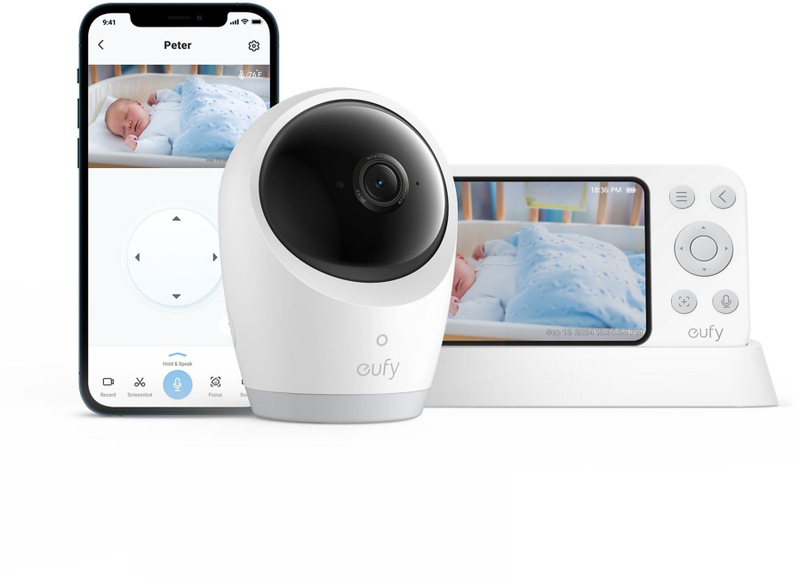 Monitor bebes ANKER Eufy E21, ekran 5", 4K WLAN, i bardhë