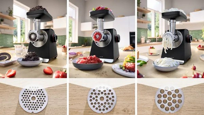 Mulli elektrik për mish Bosch Series 6 MFWS650B, 3.5kg/min, 500W, i zi