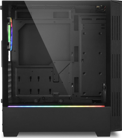 Kasë Sharkoon RGB LIT 200, e zezë