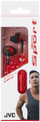Kufje JVC HA-ENR15-BR-E Gumy Sport, 1m, me mikrofon, të zeza/të kuqe
