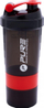 Shaker Pure2Improve, 500ml, me 2 ndarje, i zi