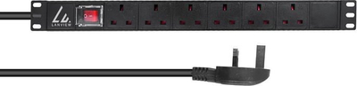 PDU Lanview LVR-3MUK-SW-UK6, 6 dalje UK, kabllo 3m, i zi