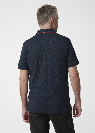 Bluzë polo Helly Hansen Kensington Tech, poliamid, UPF 40, blu navy, M