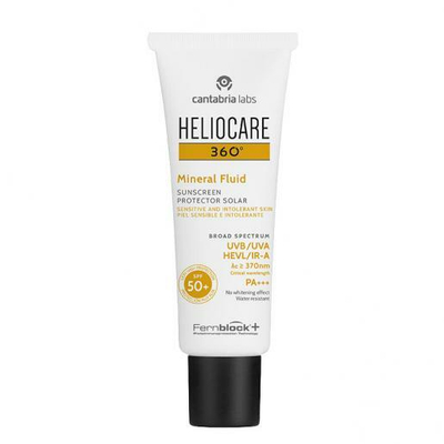 Emulsion dielli për fytyrë Heliocare SPF 50+ 360° Mineral Fluid, 50 ml