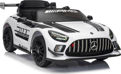 Makina elektrike për fëmijë Mercedes AMG GT3, 12V, me telekomandë, e bardhë