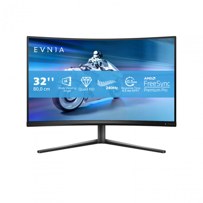 Monitor gaming Philips Evnia 32M2C5500W, 31.5", 240Hz, i bardhë
