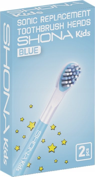 Kokë furçe sonic Shona Kido Vision, set 2 copë, blu