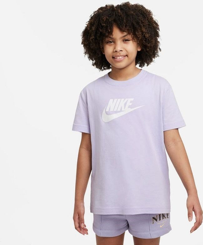 Bluzë për kalamaj Nike Sportswear, pambuk, logo përpara, lejla