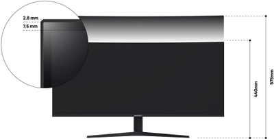 Monitor i lakuar JapanNext UWQHD+, 37.5", UWQHD+, i zi