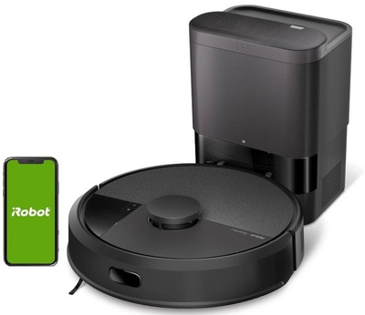 Робот правосмукалка IRobot Roomba Combo 105+, со миење, со самочистечка база, црна