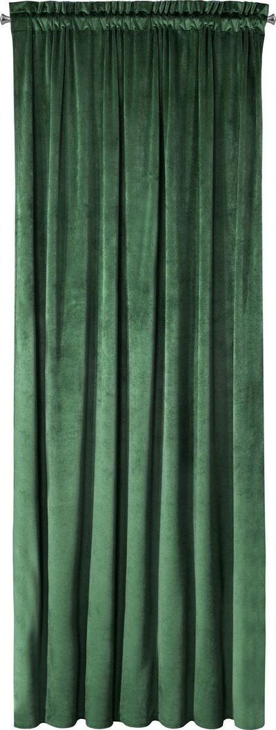 Perde kadife Eurofirany Drape 386701, 140x270 cm, efekt errësues, jeshile e errët