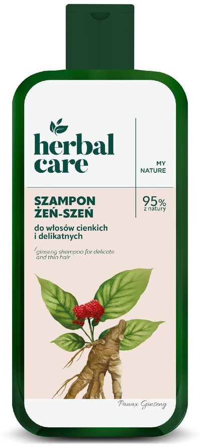Shampo për flokë HERBAL CARE FARMONA me xhensen, për flokë të hollë e të brishtë, 330 ml