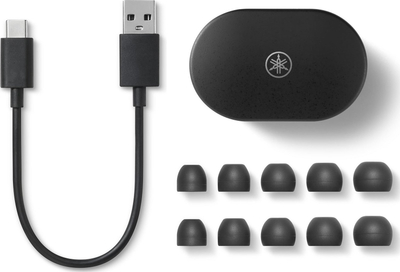 Kufje wireless Yamaha TW-E7B, True Wireless, me zhurrma të heqme, të zeza