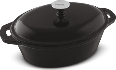 Tepsi pjekjeje Lamart LT1210, 35.5x21cm, gize me smalt, e zezë