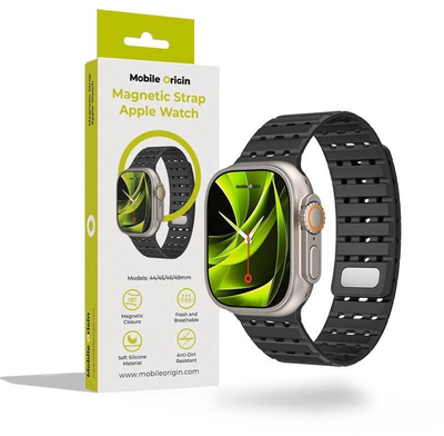 Rrip ore Mobile Origin Magnetic Strap, për Apple Watch 42 44 45 49mm, i zi