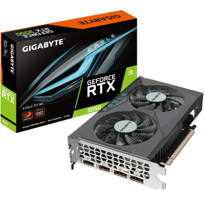 Kartë grafike Gigabyte GeForce RTX 3050 Eagle OC, 6GB GDDR6, 128 bit, e zezë