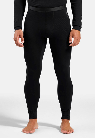 Leggings bazë Odlo Merino 160 Total Black, merino 160 g, i zi, M