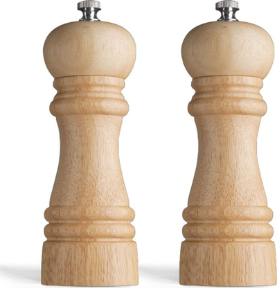 Set mullinj kripë dhe piper Amefa, 15 cm, dru natyral