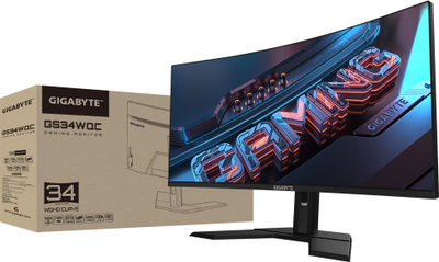 Monitor Gigabyte GS34WQC, 34'', 120Hz, Class F, 3440 x 1440 (UWQHD), VA, i zi