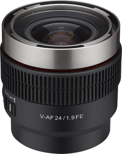 Objektiv Samyang V-AF 24mm T1.9, Sony FE, autofokus, i zi