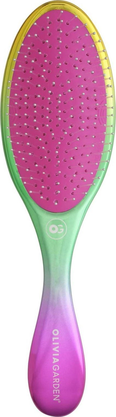 Furçë flokësh Olivia Garden Detangling Brush Aurora Rose, për flokë normalë dhe të hollë, rozë metalike