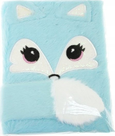 Ditar plush Notes Fox Diary A5, me vija katrore, shumëngjyrësh