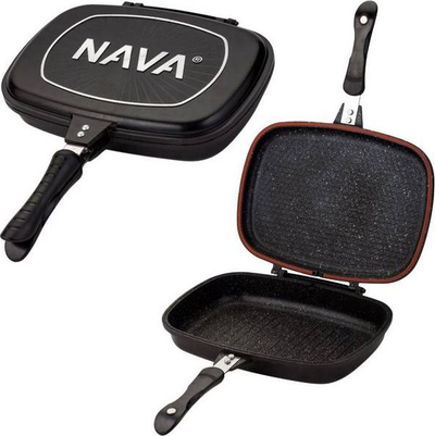 Tigan graniti FUNTZIO, dyanshëm, grill, 32cm, i zi
