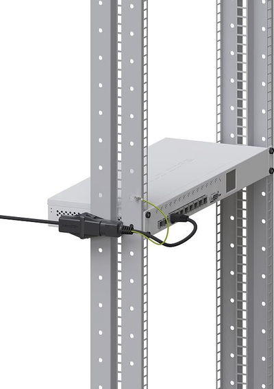 Mbrojtës rrufeje Ethernet MikroTik GESP, Gigabit, për rrjet, i zi