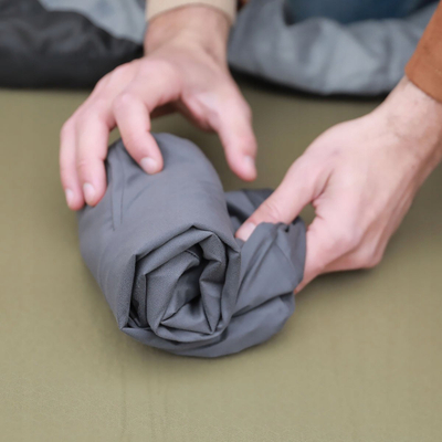 Jastëk kampingu FLEXTAIL Zero Pillow SE, fryrës, ultra i lehtë, gri