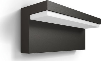 Llambë muri LED për jashtë Philips Bustan, 3.8W, me sensor lëvizje, ngjyrë antracit