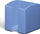 Kontejner shënimesh Durable NOTE CONTAINER ECO, 800 fletë 93×93mm, plastikë e ricikluar, blu