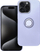 Mbulesë silikoni Forcell për iPhone 15 Pro Max, me unazë mbajtëse, vjollcë