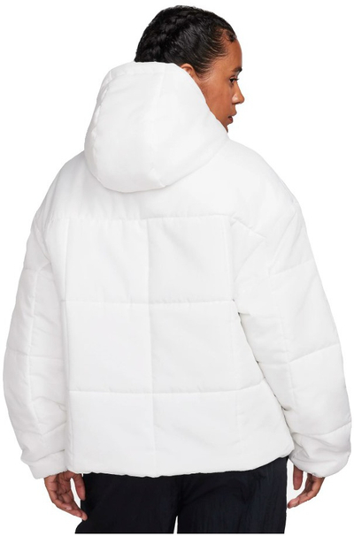 Jaketë Nike Sportswear Classic Puffer Therma FIT, me kapuç, e bardhë