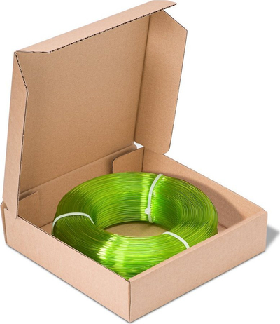 Filament 3D Fiberlogy Refill Easy PET-G, 1.75mm, transparent, jeshile e çelët