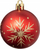 Set toptha Krishtlindjesh Atmosphera Colorama Christmas, 25 copë, plastikë e ricikluar 6cm, të kuq e të bardhë