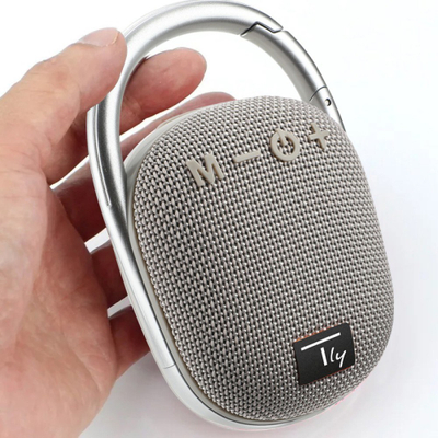 Altoparlant portativ Techly Mini Wireless Speaker BT V5.3, LED shumëngjyrëshe, funksion hands free, gri