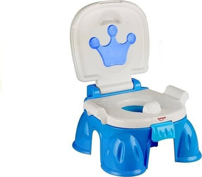 Karrige tualeti 3 në 1 Play potty, plastike, për kalamaj, blu