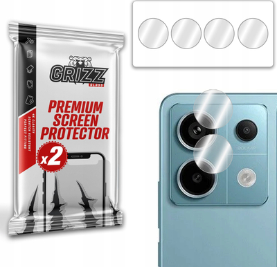 Mbrojtës kamere GrizzGlass HybridGlass për Xiaomi Redmi Note 13 Pro 5G, set 2 copë, transparent