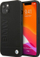Futrollë BMW Leather Case për iPhone 13, lëkurë, logogram metalik, e zezë