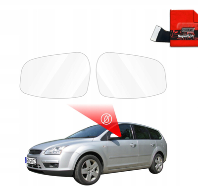 Film mbrojtës pasqyre GrizzGlass ZeroDrop, kundër shiut, për Ford Focus Mk2 Estate 2004-2007, transparent