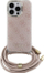 Kllëf telefoni Guess 4G Crossbody Cord Print për iPhone 16 6.1", rozë