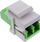 Adapter fibër optike InLine Keystone, duplex LC LC, singlemode, i bardhë jeshil