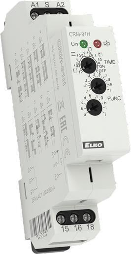 Rele kohe Elko CRM-91H UNI, 230V AC, 0.1s-10d, e bardhë