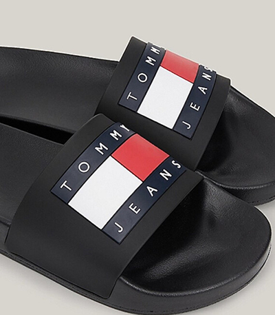 Papuçe për meshkuj Tommy Hilfiger, të zeza
