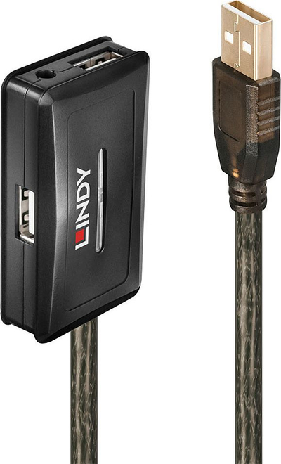 Hub USB Lindy 42634, 10m, 4 porta, USB 2.0, i zi