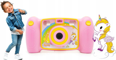 Aparat fotografik për fëmijë EasyPix KiddyPix Mystery, Full HD, ekran 2", rozë