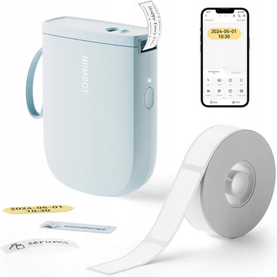 Printer etiketash Niimbot D11 D11_H, portativ, Bluetooth, blu e çelët