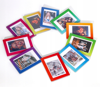 Kornizë magnetike LOVE Instant, për foto Instax Mini, akrilik, e kuqe portokalli