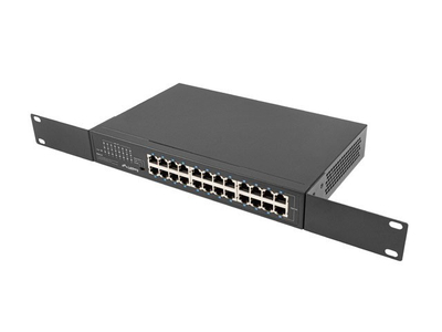 Switch rrjeti RSGE-24, 24 porta Gigabit, pa menaxhim, për rack 19"